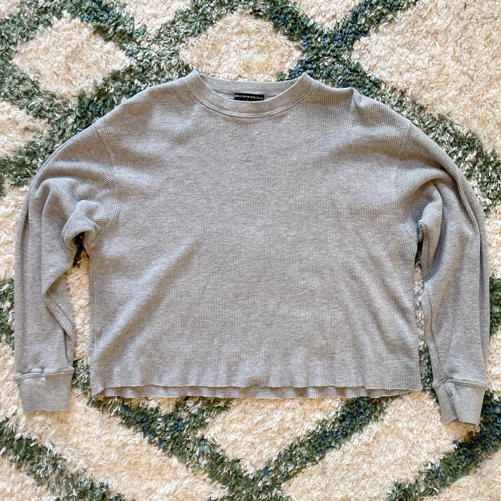 Gray Brandy Melville Cropped Thermal